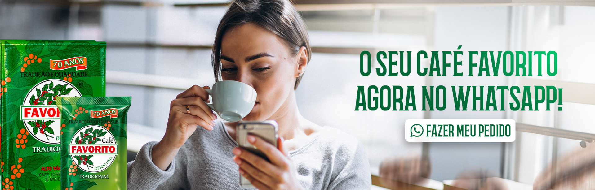 Seu Café favorito agora no Whatsapp